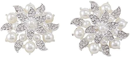 Horse eye Rhinestone Shoe buckle,full crystal shoe clips Accessories Fashion Bridal wedding shoes decoration (Pearl)