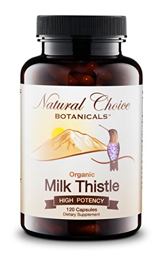 Certified Organic Milk Thistle Extract (80% Silymarin Flavonoids) Plus Turmeric - 120 Veggie Capsules