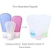 Leak Proof Silicone Travel Bottles Set Refillable 3Pcs 89ml/3oz Squeeze Tubes and 2Pcs 20ml Cream Jars TSA Approved Travel Container for Liquid and Cream- Set of 5