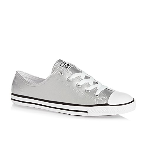silver leather converse womens