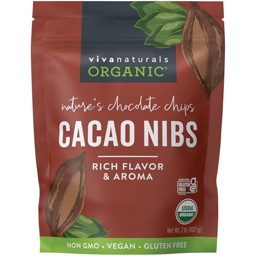 Viva Naturals - The BEST Tasting Organic Cacao Nibs, 2 lb Bag