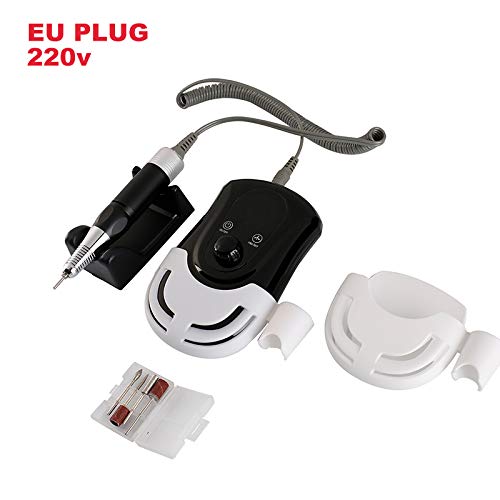 Generic 35W Black Pro Electric Nail Art Drill Machine Nail Equipment Manicure Pedicure Files Electric Manicure Drill & Accessory EU Plug Black