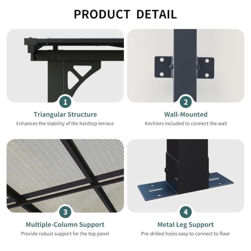 Breezestival 16'x10' Lean-to Gazebo Review: Wall-Mounted Hardtop Patio Cover image 11