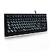 VELOCIFIRE TKL01 Wired Mechanical Keyboard 87-Key Tenkeyless with Brown Switches, ICY Blue LED Backlit for Copywriters, Gamers, and Programmers