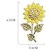 Partyfareast Elegant Rhinestone Brooch Pin Jewelry for Women Girls (Sunflower)