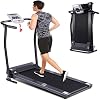 Folding Treadmill for Home, Portable Electric Treadmill Exercise Machine with LCD Display & Pulse Grip, Running Walking…