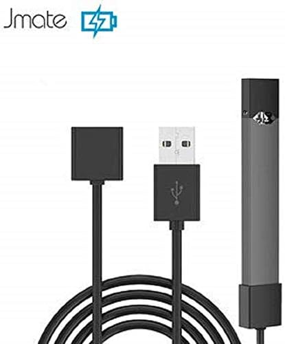 Jmateee USB JUULE Charger - 3 Feet Long - Rapid Charging Technology (RCT) - Plug USB Into Any Laptop/Computer/Socket - (Black)