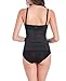 Everbellus Breathable Latex Corset Training Waist Cincher for Women (2XL, Black)