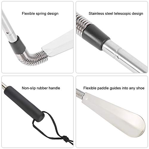Telescopic Spring Shoe Horn - Dewin Stainless Steel Shoe Lifter for Elderly People, Shoe Accessory