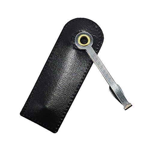 FULUSHOU (Black Leather Pouch )Tobacco Pipe Tool 3 In 1 Pipe Reamer Simple Pipe Knife