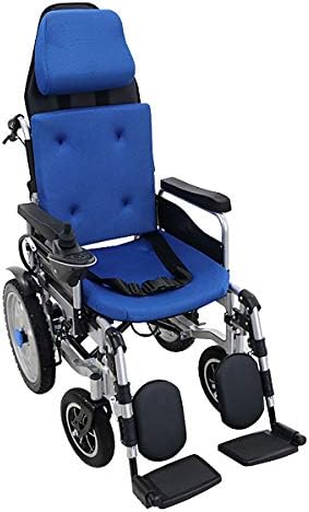 フルリクライニング電動車椅子 青 Pse適合 Taisコード取得済 折りたたみ ノーパンクタイヤ 自走介助兼用 リクライニング電動車椅子 電動 手動 充電 電動ユニット 電動アシスト 電動カート 折り畳み 車椅子 車イス 車いす リクライニング 介護 福祉 電動車いす ブルー