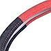 BDK Wonder Woman Velvet Grip Steering Wheel Cover - Black/Red on Smooth Velour for Cars Trucks SUVs - 15