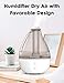 Cool Mist Humidifier- Quiet Humidifiers for Bedroom