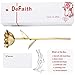 DEFAITH Real Rose 24K Gold Dipped, Forever Gifts for Her Valentines Day Anniversary Wedding and Proposal - King Gold with Acrylic Moon Stand