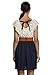 Zeagoo Women's Fashion High Waist Casual Dots Short Dress with Belt (Medium, Blue(FBA))