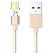 CONMDEX Double-Magnetic Micro USB Charging Cable for Samsung S6 Edge,Sony Xperia XA Z4,High Speed Charging and Data Sync Magnetic Cable Adapter for Micro USB Device 3.3 Ft (Android-Gold)