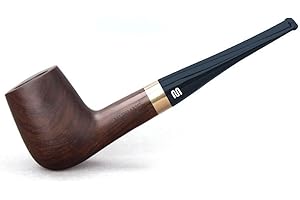 MUXIANG Straight Tobacco Pipe Ebony with 9mm Filter 10 Pipe Cleaning Tools AC0015