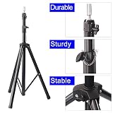 Eerya Mannequin Head Tripod Stand Heavy Duty Metal Adjustable Wig Holder Stand for Canvas Block Head Hairdressing Training Head Doll Head Manikin Mannequin Head with Carry Bag