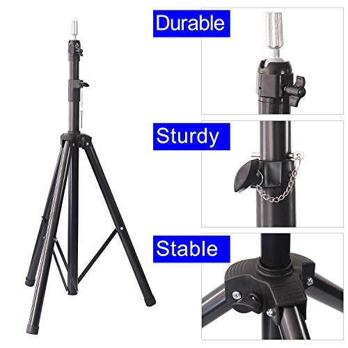 Eerya Mannequin Head Tripod Stand Heavy Duty Metal Adjustable Wig Holder Stand for Canvas Block Head Hairdressing Training Head Doll Head Manikin Mannequin Head with Carry Bag