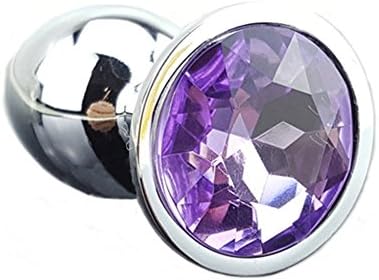 QingSJ Jeweled Stainless Steel Plug Anales Training Sets Small Size (Light Purple)