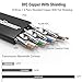 Cat 7 Shielded Ethernet Cable 8ft 2pack (Highest Speed Cable) Cat7 Black Flat Internet Network Cables, for Modem, Router, LAN, Computer - Compatible with Cat 5e, Cat 6 Network