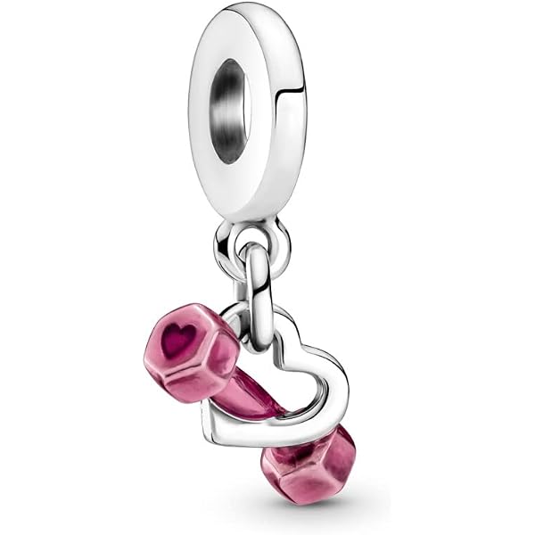 NanMuc Dumbbell Charm – Love Sports Fitness Bead Charm For Bracelets & Necklaces, 4.5mm Hole