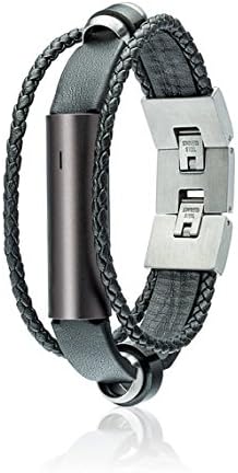 Fitjewels Misfit Ray Bracelet Fusion Leather Replacement Band Available Colors Black Gold And Gray Black S M 5 5 6 5 Inch Amazon Co Uk Sports Outdoors