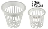 NP2AW: 2 Inch White Slotted Mesh Net Pot for Hydroponics/Aquaponics/Orchids - 50 Pack
