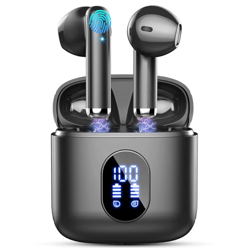 Drsaec Bluetooth 5.4 Headphones, In-Ear Headphones, Wireless Bluetooth 2026 Wireless Headphones with 4 ENC Mic, 6D Deep Bass, 30 Hours Noise Cancelling Ear Buds, IP7 Waterproof Sports Earphones, USB-C