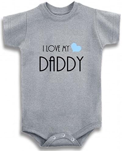 Gray Crew Neck Baby Tee Time Baby Boys' Heart I Love My Daddy One piece 12-18 Months