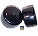 (Pack of 4) SBDs 2 Inch Round Black Vinyl End Caps, Flexible Push-On Pipe Post Rubber Covers | All Caps 1