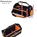INTERNET'S BEST Open Top Electricians Tool Bag - Custom Electrician Organizer, Tool Carrier - 16 Pocket Utility Tool Box - Portable Shoulder Tote for Tech, Plumbers, Painters, Construction - 17 Inch