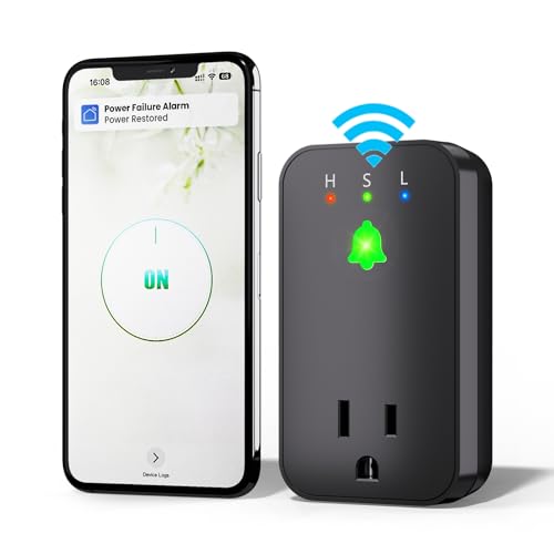 Power Failure Alarm WiFi, Smart Power Outage Alarm with App Notifications, Mini Size Freezer Alert with Loud 110dB & LED Indicator & Voltage Detection, Home Power Monitor for GFCI Trips, Sump Pump ?
