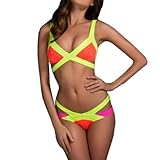 Meilun Women's 2 pcs Bandage Summer Splice Swimsuit Bikini