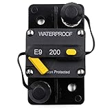 T Tocas 200 Amp Circuit Breaker with Manual Reset High Amp Switchable, Waterproof, Flush-Mount Circuit Breaker