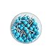 (100 pcs Light Blue Colors) Push Pins Map Tacks ,1/8 inch Round Head,Plastic Head with Steel Point, for Bulletin Board,Fabric Marking