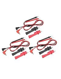 uxcell   Juego de cables de prueba multimetro con pinzas de sonda y cocodrilo, 12 en 1