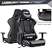 Furmax Gaming Office Chair Ergonomic High-Back Racing Style Adjustable Height Executive Computer Chair,PU Leather Swivel Desk Chair (Black)