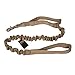Pettom Military Tactical Dog Leash Short Nylon Bungee Traffic Quick Release Lead Rope with Control Handle for Large Dogs Hunting Training Jogging(Coyote Brown)