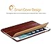 iPad Air 2 Case, [Vintage Classic Series] [Genuine Leather] Folio Flip Leather Case [Stand Feature] [Magnetic Closure] with Smart Cover Auto Sleep/Wake Function for Apple iPad Air 2/iPad 6 (Brown)