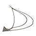 Kloud City Men's Tie Chain 3 Layers Triangle Brooch Collar Pin Bar Clip For Business Attire