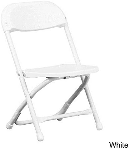 Kids Folding Chair Portable Toddler Chairs Indoor Home Furniture Room Daycare Lightweight Outdoor Armless Playtime Classroom Seating Table Children No Assembly Plastic White