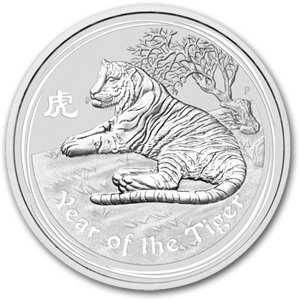 2010 Australian Lunar Series II - Year of the Tiger (1/2 Oz Silver Coin)