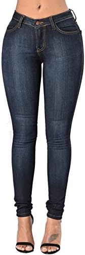 zhenweius Women's Curvy Basic Denim Jeans Stretch Skinny Pants