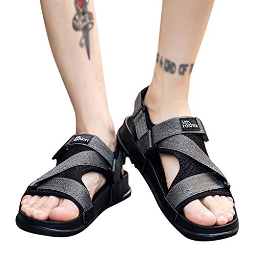 Forthery Men Sports Sandals Athletic Outdoor Fisherman Hiking Walking Flip Flops Beach Shoes(Grey,US 8.5 / CN 42) 2020 - Thumbnail 2