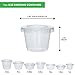 Galashield 100 Sets 1 oz Small Plastic Containers with Lids, Jello Shot Cups, Disposable Portion Containers, Souffle Cups for Sauce and Dressing