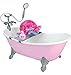 Sophia's Clawfoot Bathtub, Terry Robe, Satin Shower Cap, Sponge and Soap Bottle Accessories for 18 Inch Dolls, Pink/Blue