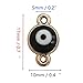 MIAO JIN 50 Pcs Evil Eye Spacer Connectors Pendants Fashion Connectors Beads DIY Necklace Bracelet Jewelry Making (5 Colors Random)