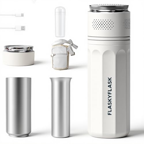 Flaskyflask Glacière à Insuline de Voyage USB - Réfrigérateur Médical Portable avec Contrôle Intelligent 2-8℃ (Blanc)