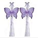 Butterfly Curtain Tiebacks Purple Lavender Crystal Nylon Butterflies Pair Set Decorations Window Treatment Holdback Sheer Drapes Holder Drapery Tie Back Baby Nursery Bedroom Girl Room Kids Decor Home